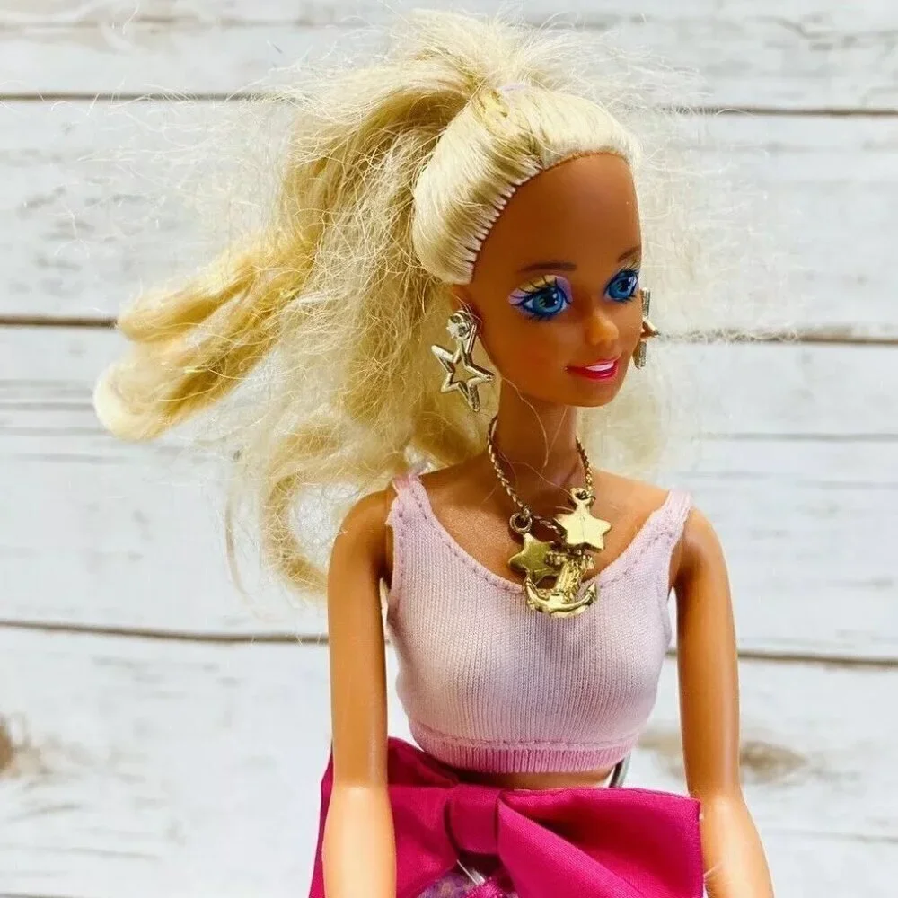 MATTEL BARBIE Doll Long Blonde Hair Blue Eyes Two Piece 12